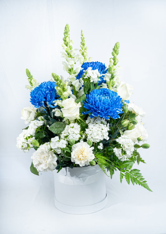 Baby Boy Hat Box Arrangement