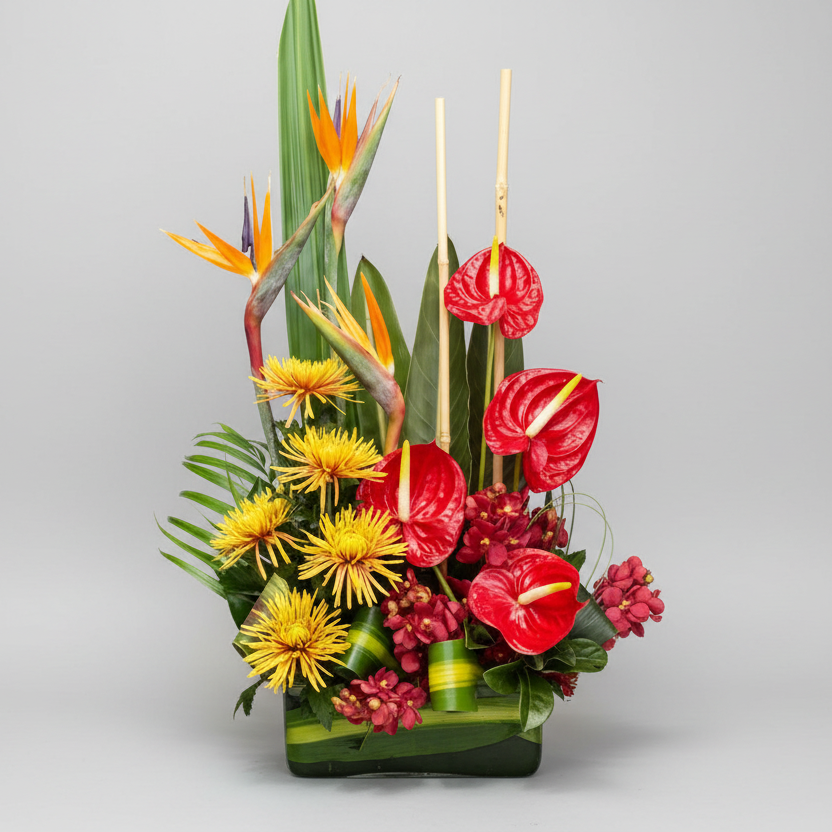 Tropical Ceramic Arrangement