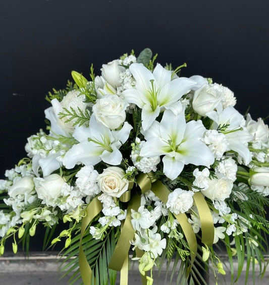White Funeral Casket