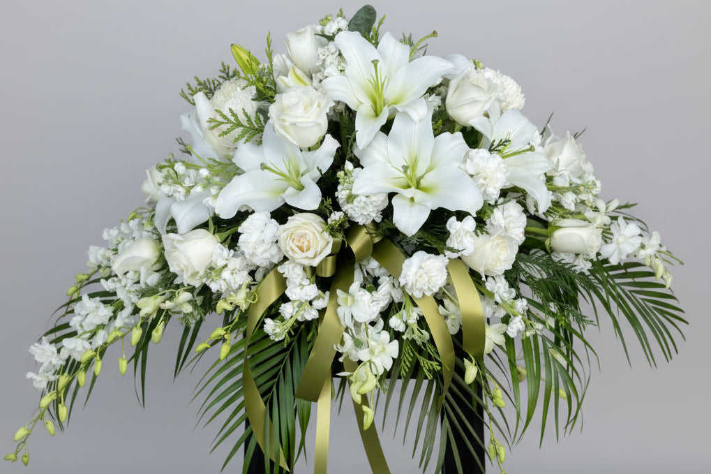 White Funeral Casket