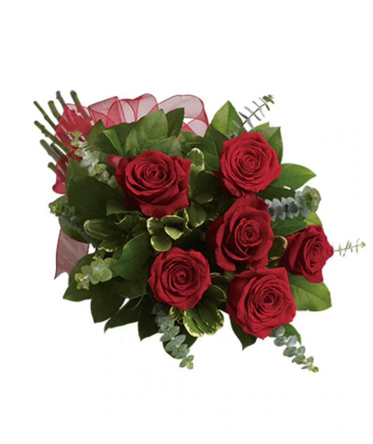 Fall in Love 6 Red Roses Bouquet