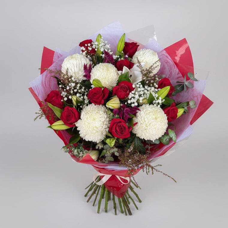 Luxury White & Red Bouquet