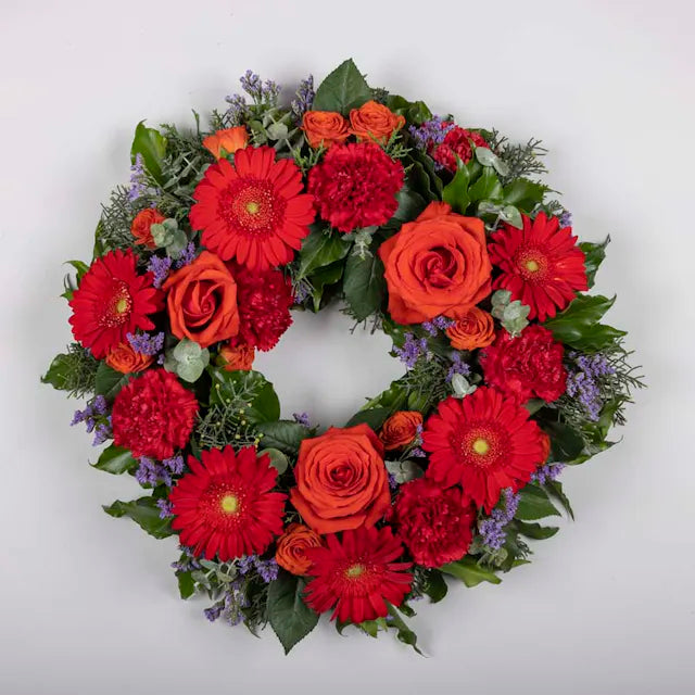 Eternal Red Flower Wreath