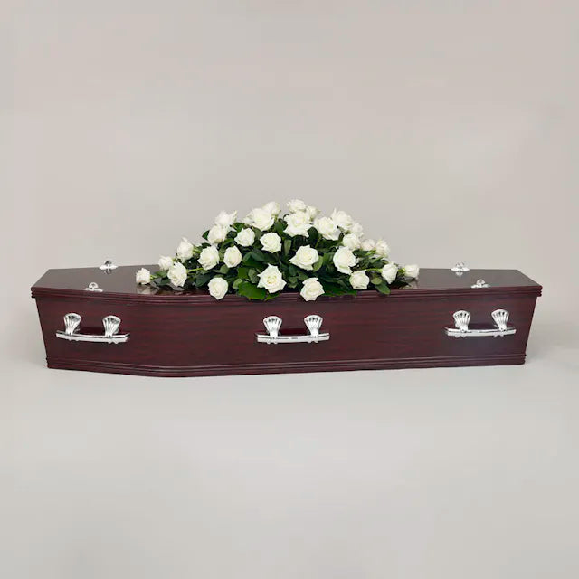 Simple White Funeral Casket