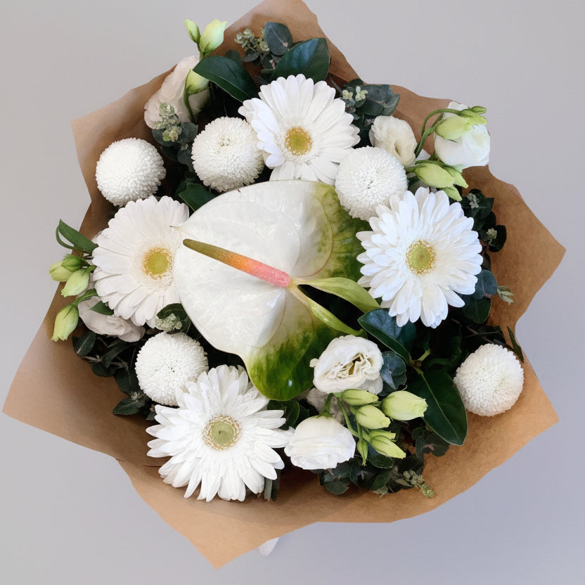 White Mixed Flower Bouquet