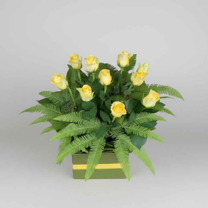 Yellow Roses In Box