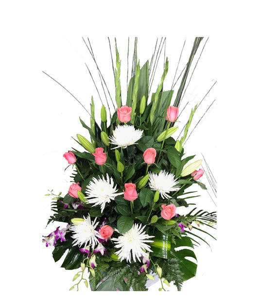 Large Arrangements in Pink & White