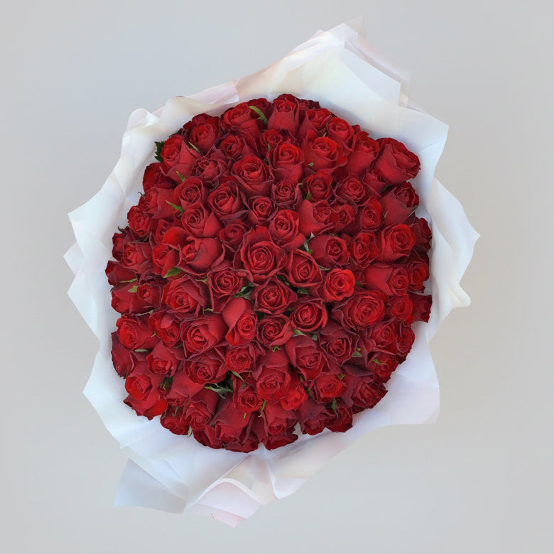 Real Love 100 Red Roses Bouquet