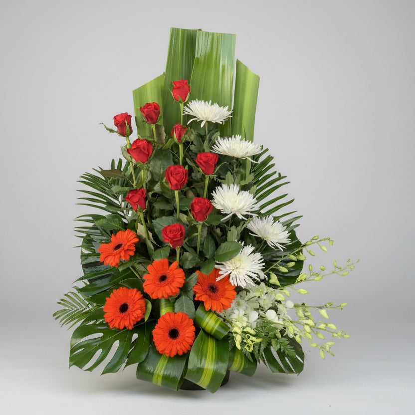 Mixed Flowers Modern Arrangement