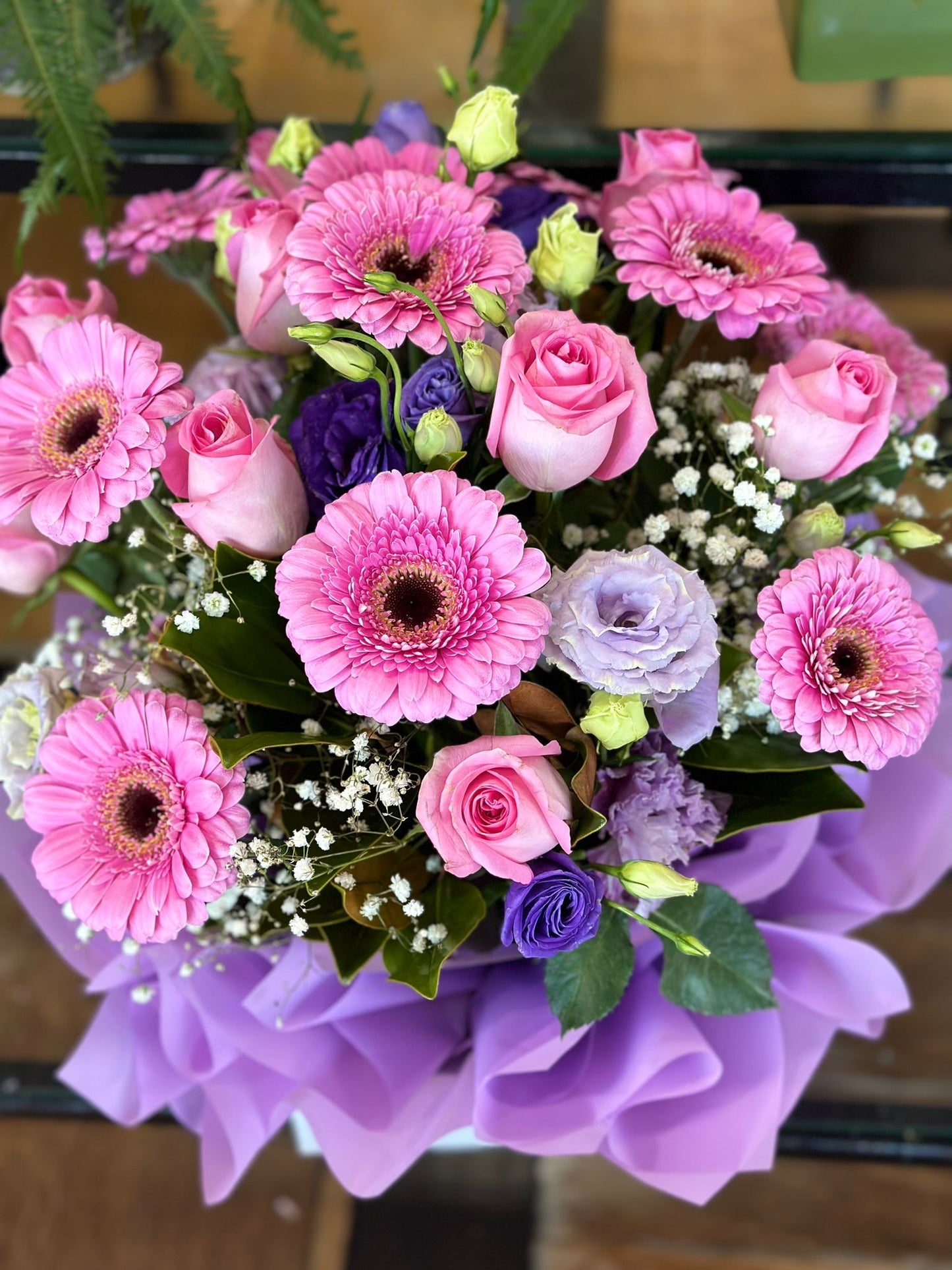 Pink Lovers Box Arrangement