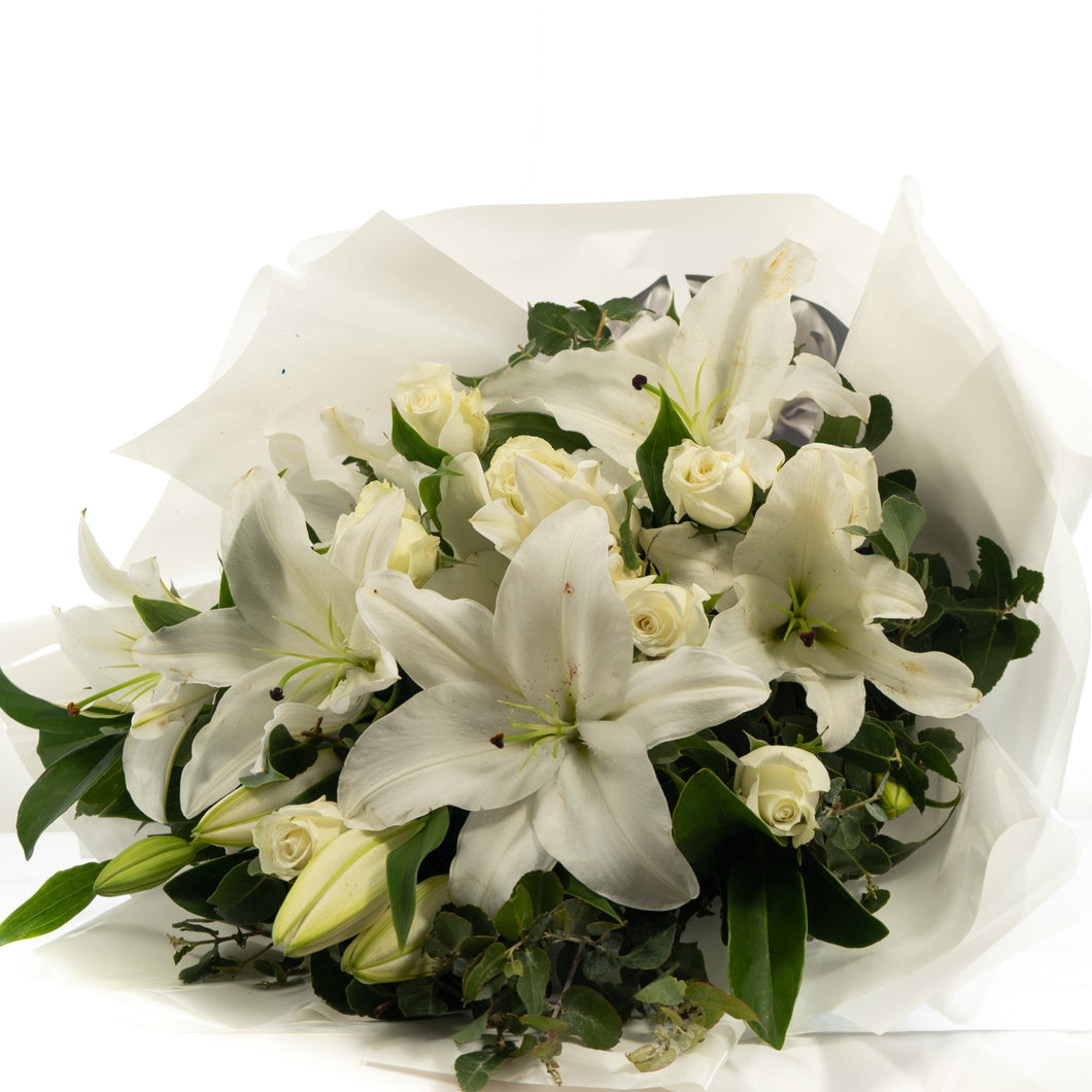 White Lily & Rose Bouquet