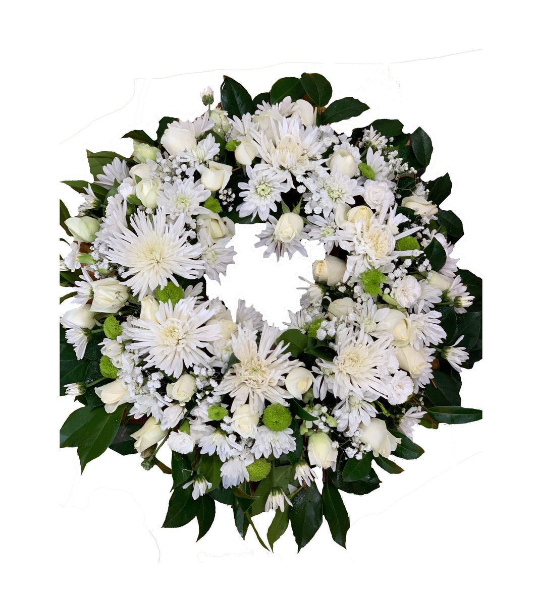 White Wreath for Funerals
