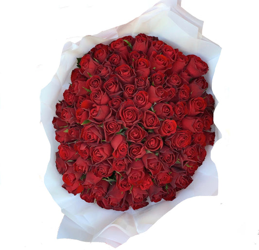 Real Love 100 Red Roses Bouquet