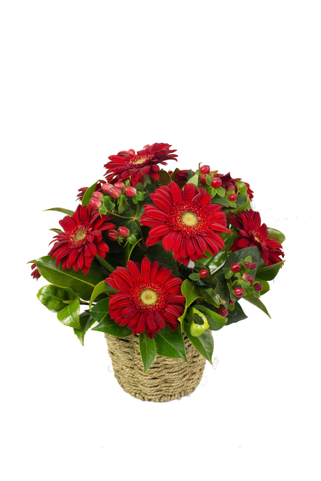 Sweet Red Flower Basket
